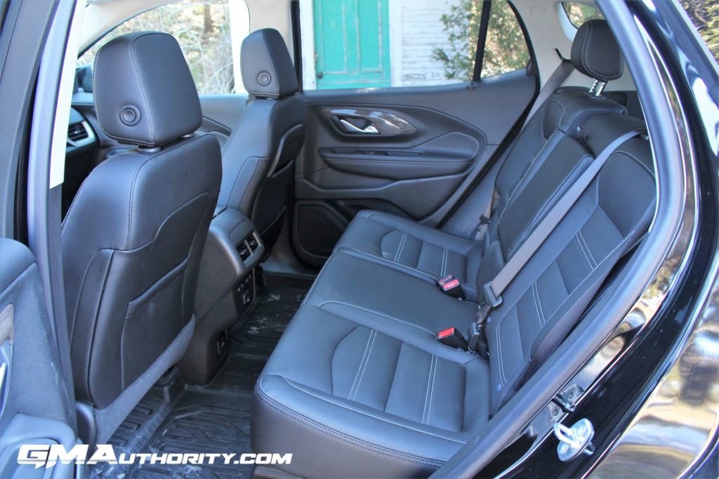 The interior rear seating row in the GMC Terrain.