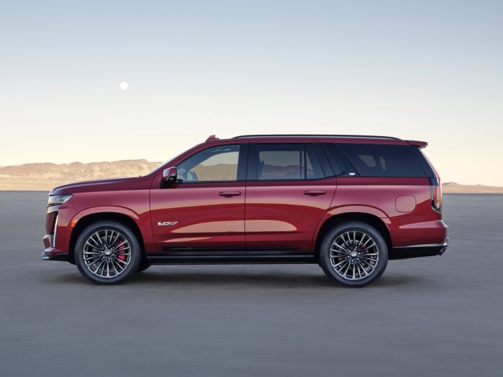 Cadillac Escalade sales dominated again with 46 percent segment share in Q1 2024. Shown here is the high-performance Escalade-V.