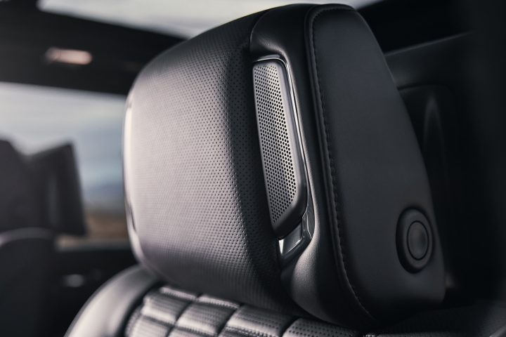 AKG headrest speakers in a Cadillac Escalade.