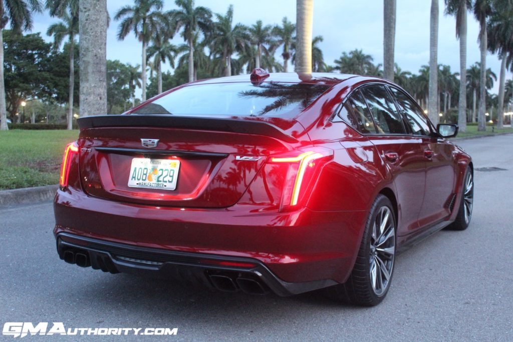 The rear end of the Cadillac CT5-V Blackwing.