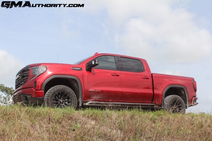 Side view of the GMC Sierra 1500. 