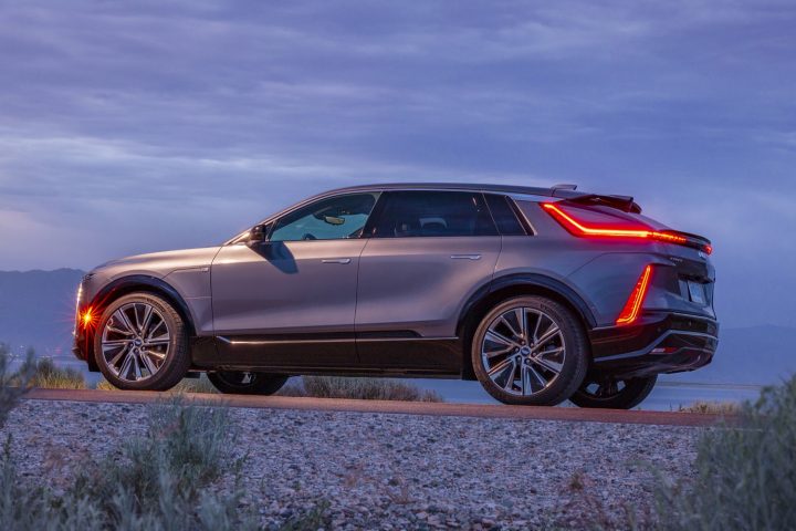 Sales of the all-electric Cadillac Lyriq, shown here, moved 7,294 units in Q2 2024 for yet another high.