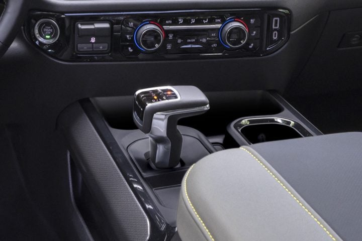 Chevy Silverado console shifter.