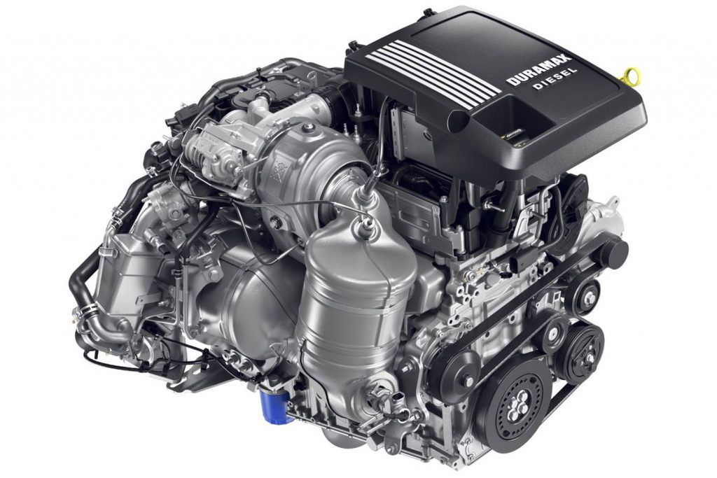 The 3.0L I6 LZ0 turbodiesel Duramax engine.