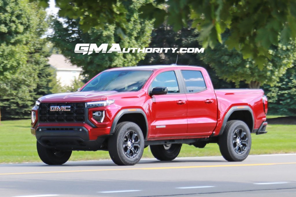 2023 GMC Canyon Elevation Volcanic Red Tintcoat GNT First Photos August 2022 Exterior 003 1024x683 