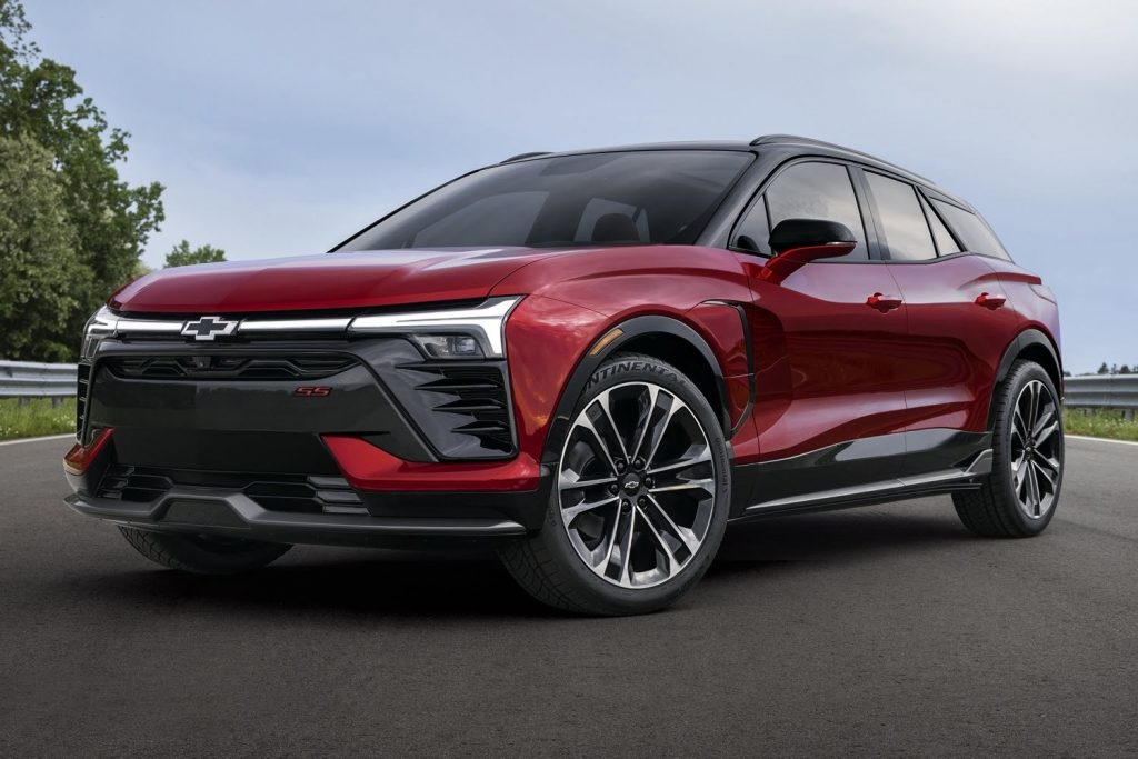 The front end of the 2024 Chevy Blazer EV.