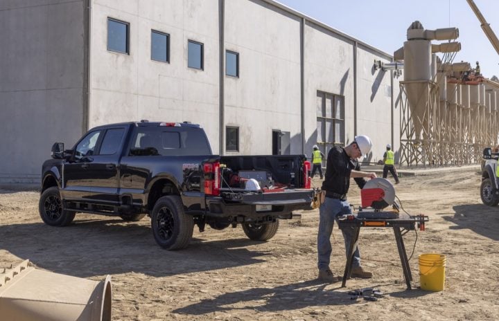 Ford Super Duty on a worksite.