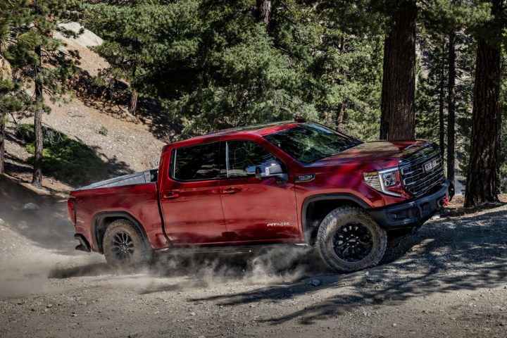 GMC Sierra 1500 AT4X driving off-road.