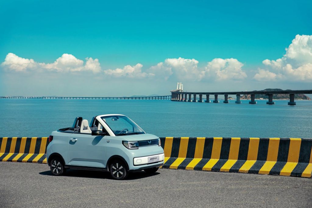 The Wuling Mini EV Cabrio, a Chinese-exclusive all-electric convertible.