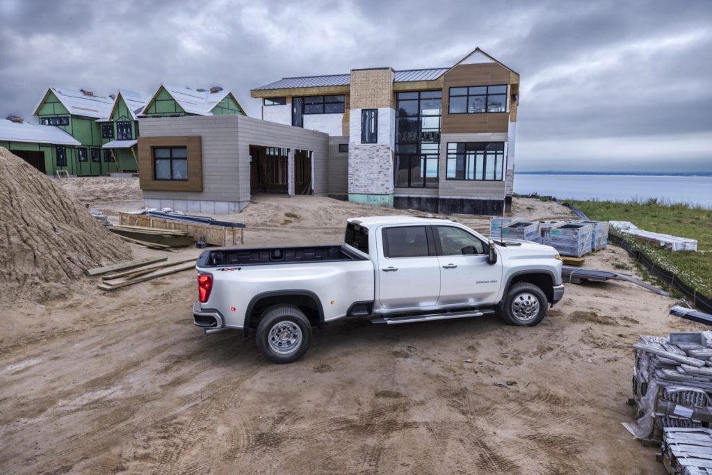 Side view of Chevy Silverado HD.