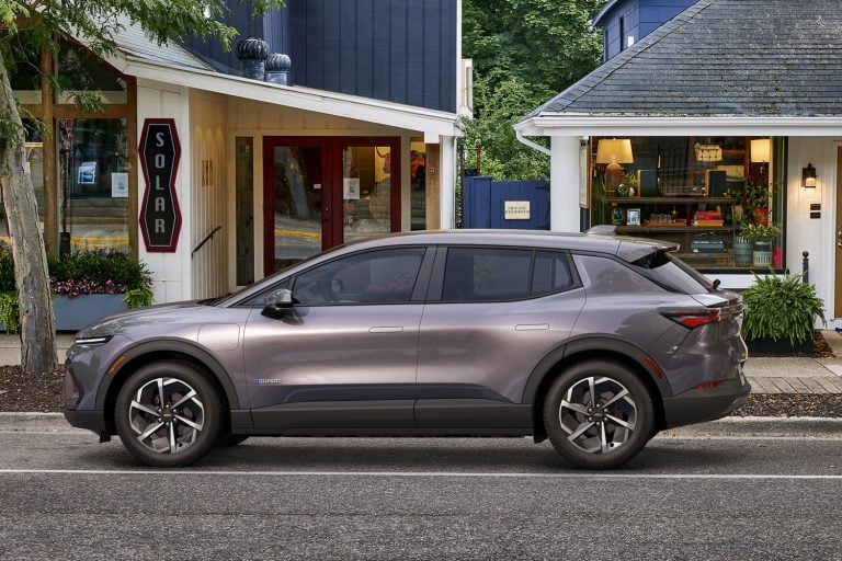 2024 Chevy Equinox EV To Start At About 37 250 In Canada   2024 Chevrolet Equinox EV 1LT Sterling Gray Metallic GXD Press Photo Exterior 006 Side 768x512 