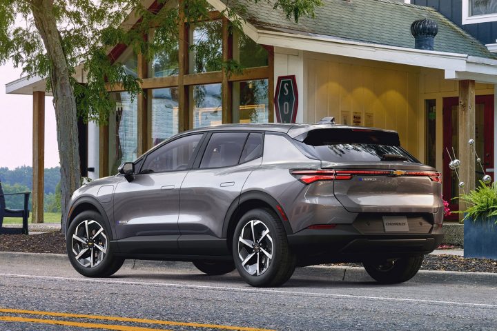 Lease offers are available for local markets on the 2024 Chevy Equinox EV all-electric compact crossover, shown here in the 1LT trim.