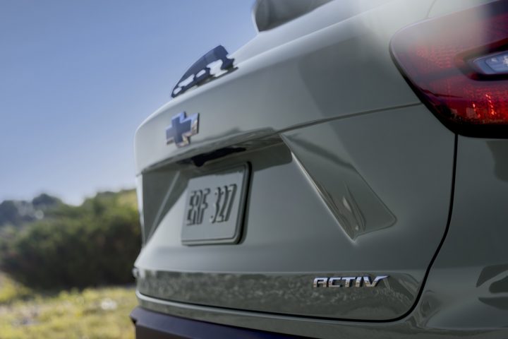 Badging on the Chevy Trax crossover.