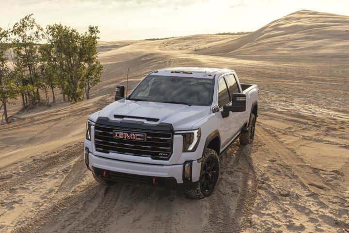 Front overhead view of the 2025 GMC Sierra HD.