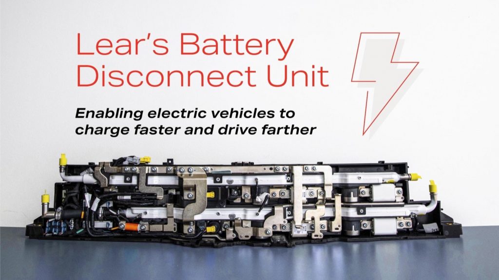 The Lear battery disconnect unit built for GM vehicles.