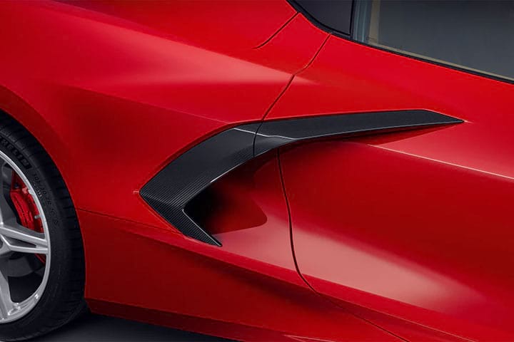 2023 Corvette Visible Carbon Fiber door intake trim