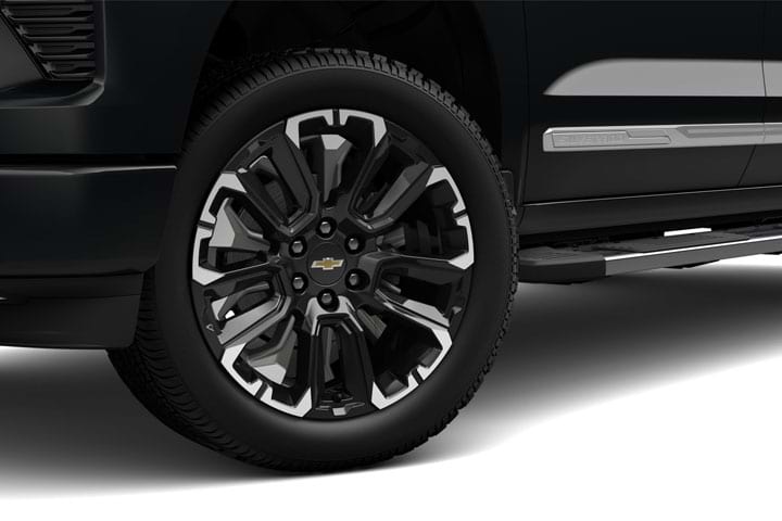 2023 Chevrolet Silverado 1500 SRL 22 Inch Black Wheel With Selective Machining LPO 