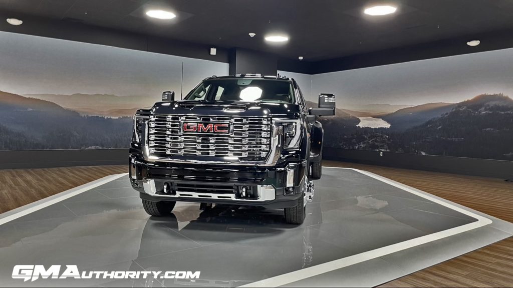 GMC Customers Don T Want A Luxury Brand   2024 GMC Sierra 3500 HD Denali Dual Rear Wheel Dually Onyx Black GBA Reveal Photos Exterior 002 Front 1024x575 