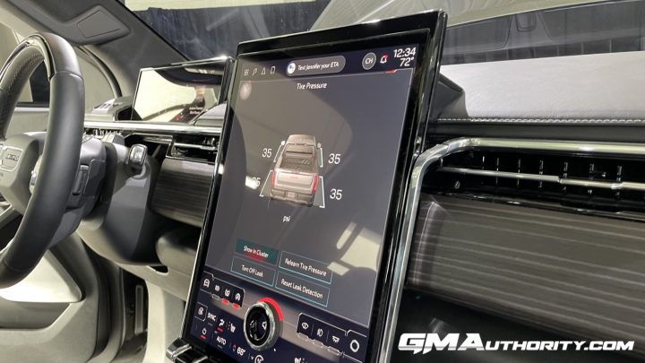 Infotainment tech in the GMC Sierra EV.