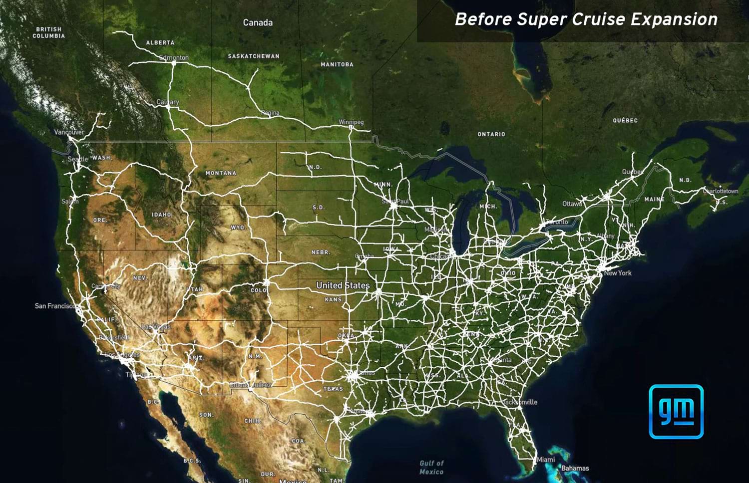 super cruise coverage map