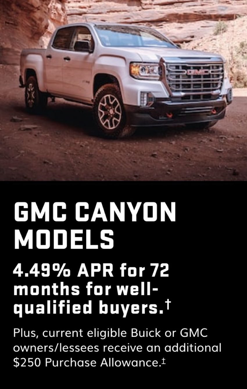 GMC Canyon Discount LowInterest Financing In November 2022