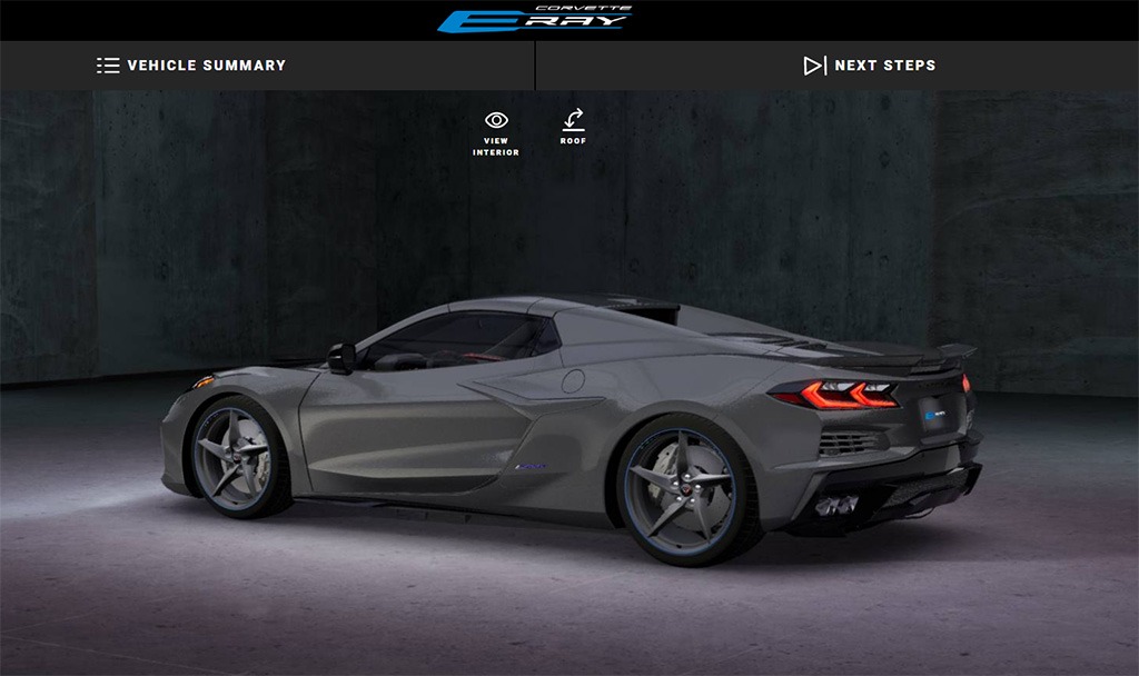 E Ray To Also Be RHD MidEngineCorvetteForum Com   2024 Chevrolet Corvette E Ray C8 Visualizer Leak Exterior 006 Convertible Side Rear Three Quarters Roof On Hypersonic Gray Adrenaline Red Interior 