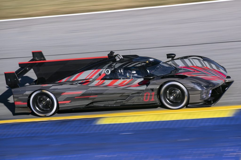 The Cadillac Racing V-LMDh Le Mans Prototype race car.