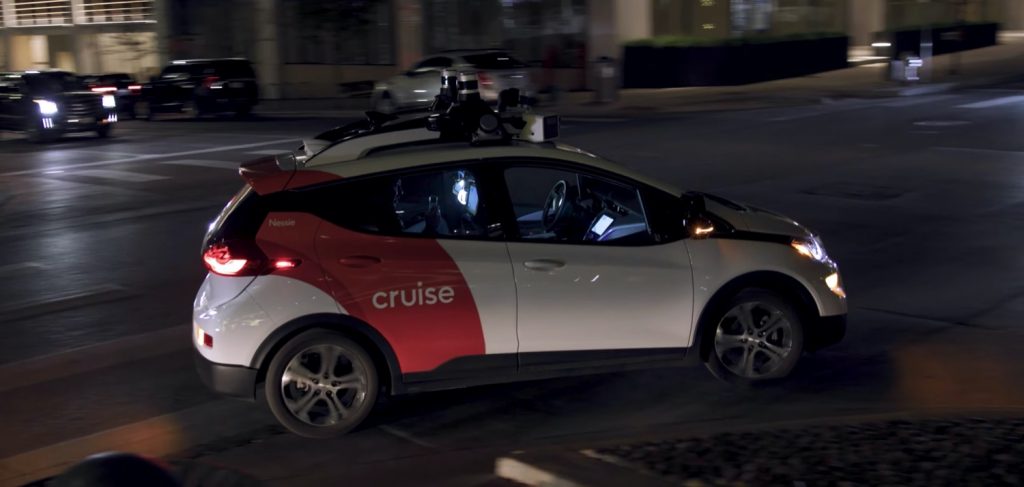 A Cruise autonomous vehicle on the street.