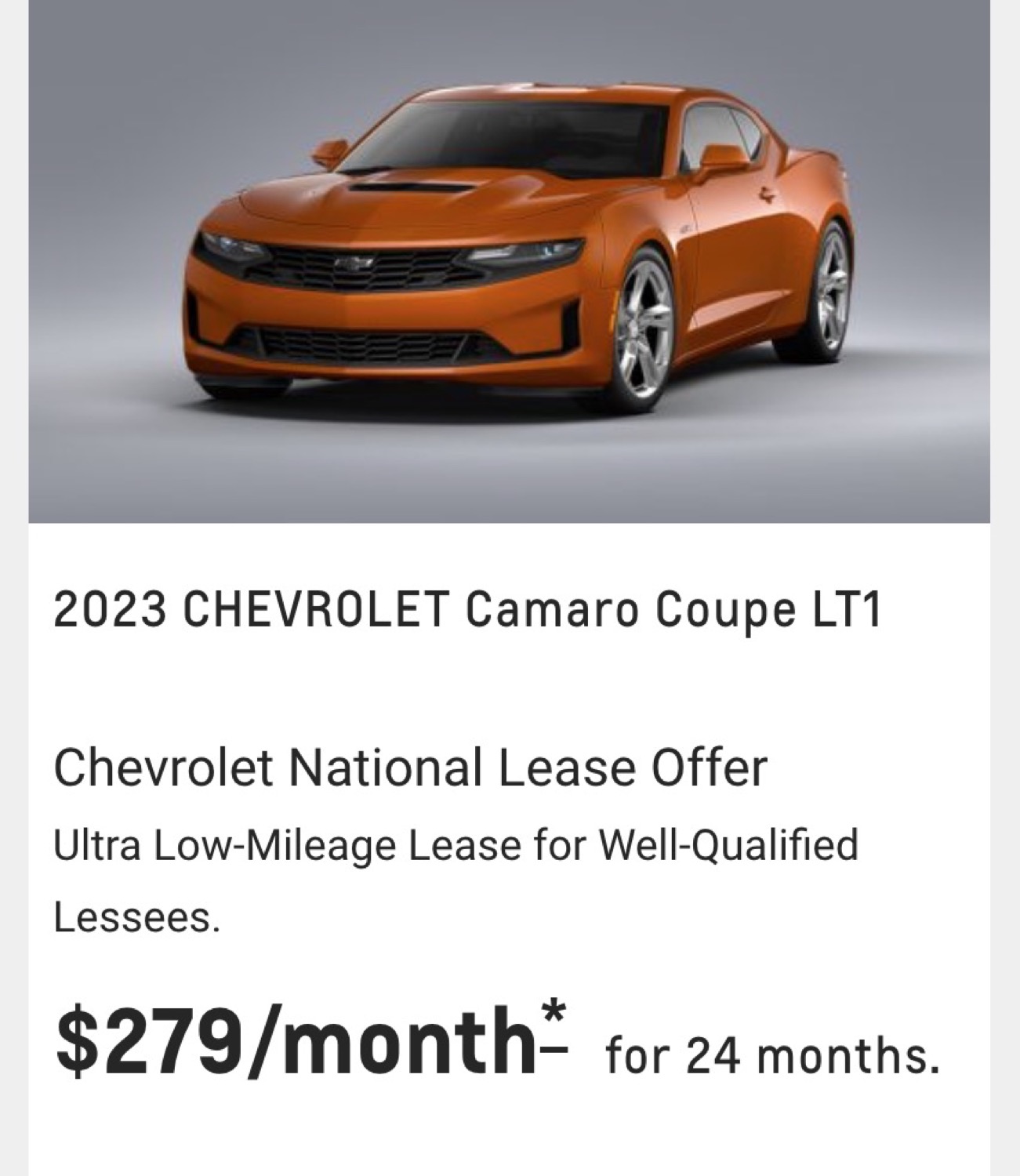 Chevy Camaro Discount Low-Interest Financing In January 2023