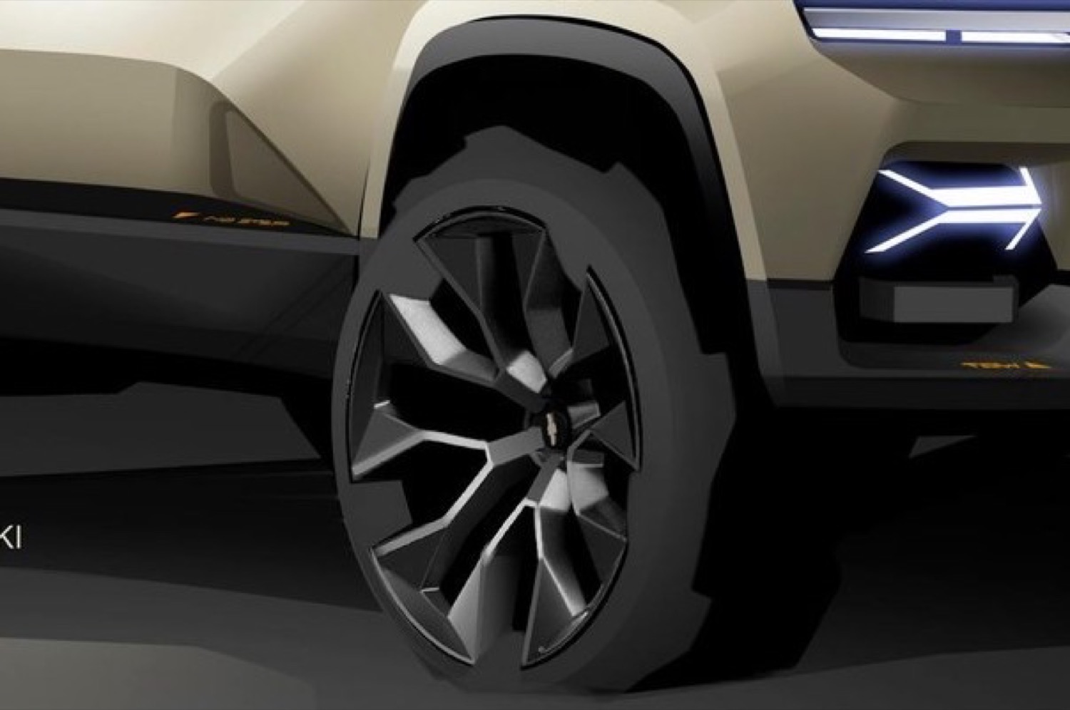 GM Design Team Releases Wide-Stance Chevy Utility Sketch