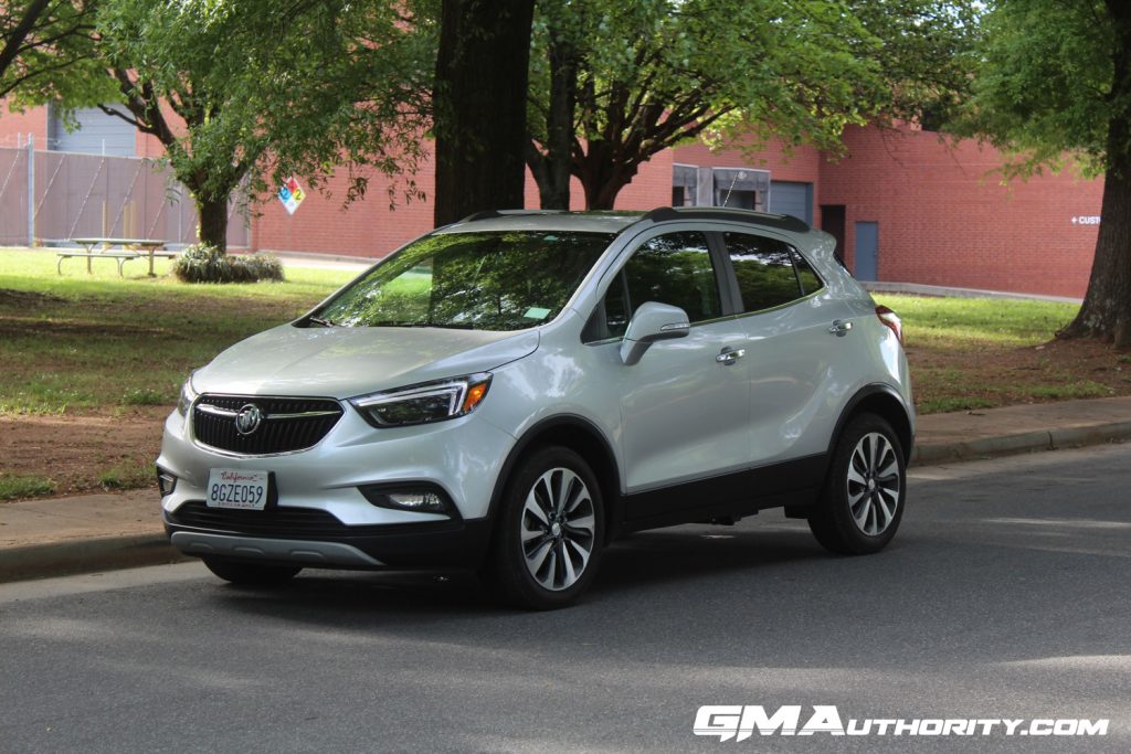 A 2020 Buick Encore parked under a tree.