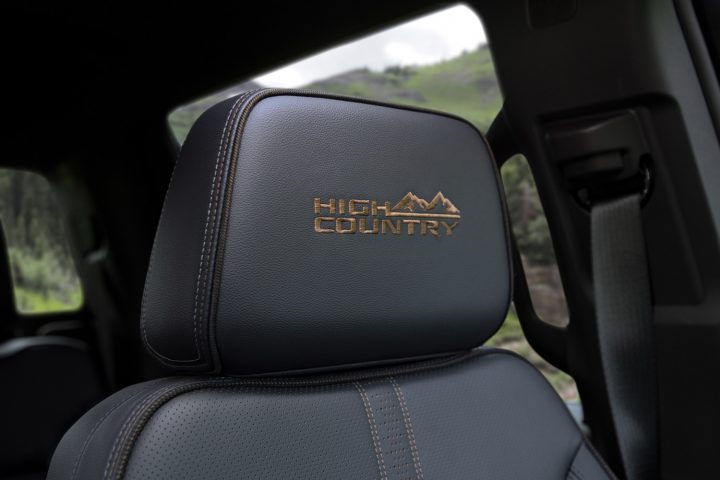 Seats in the Chevy Silverado High Country.