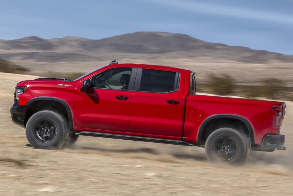 Shown here is the refreshed 2022 Chevy Silverado 1500 in the off-road ZR2 trim level.