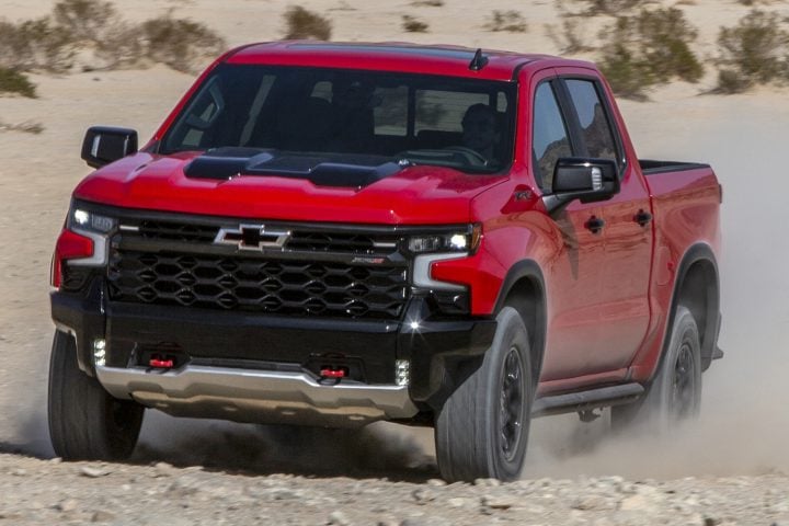 The front end of the Chevy Silverado ZR2.