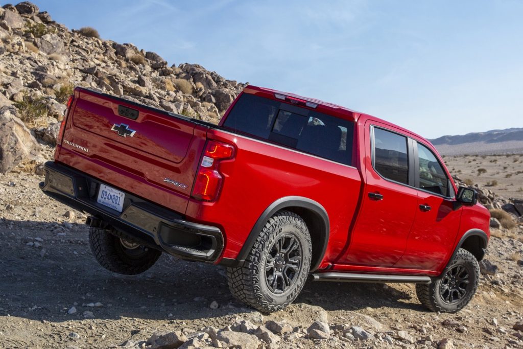 Shown here is the 2022 Chevrolet Silverado 1500 ZR2 off-road, light duty full-size pickup truck.