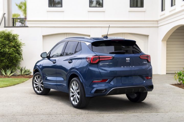 Low-interest financing with no monthly payments for 90 days remains available on the refreshed 2024 Buick Encore GX, shown here on the range-topping Avenir trim.