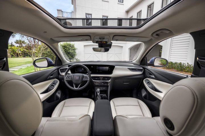 Cockpit view of the Buick Encore GX.