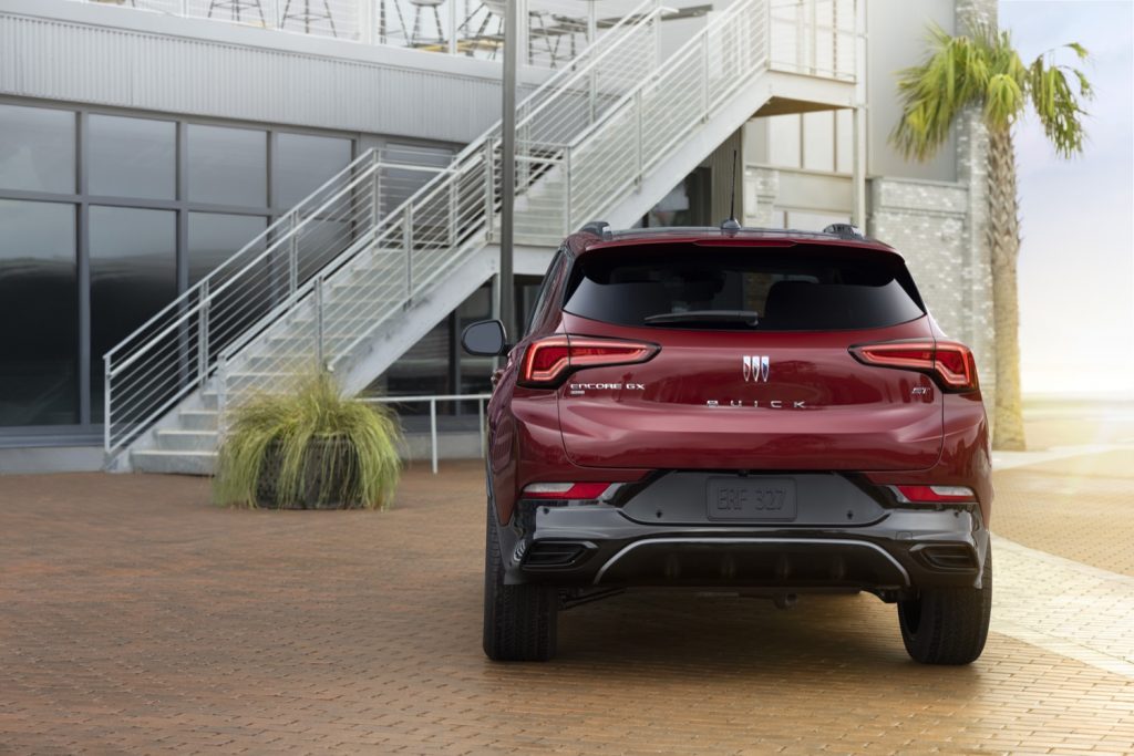 Low-interest financing with deferred payments is still available on the refreshed 2024 Buick Encore GX, shown here in the Sport Touring (ST) trim.