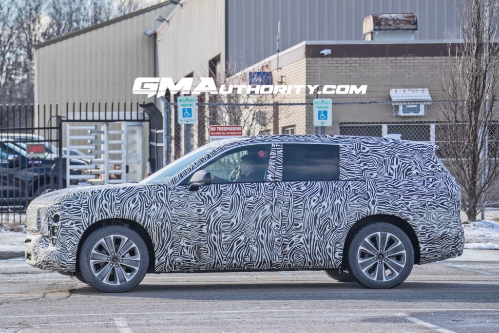 Larger electric Cadillac crossover prototype out for testing.
