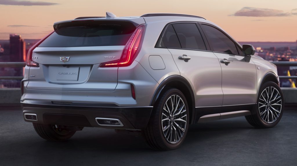 Shown here is the refreshed 2024 Cadillac XT4 luxury subcompact crossover, debuting a new exterior design, an updated interior, and new tech features.