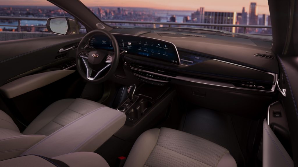 A photo of the 2024 Cadillac XT4 cabin.