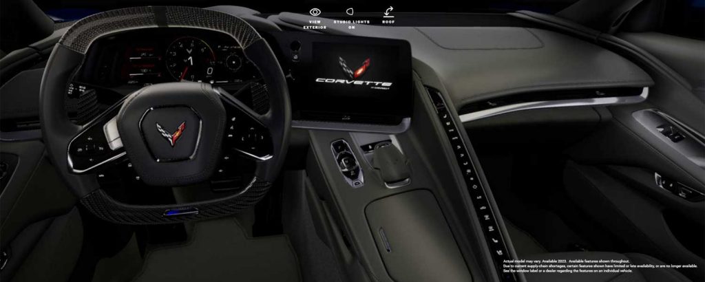 New Artemis Dipped interior colorway in the 2024 Corvette E-Ray.