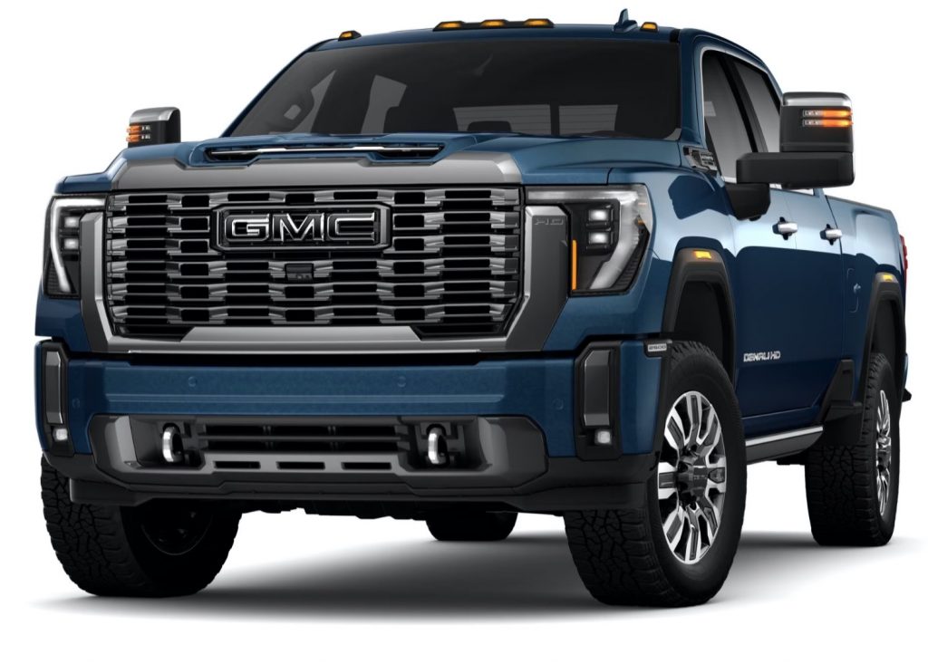 A configurator image for the refreshed 2024 GMC Sierra HD.