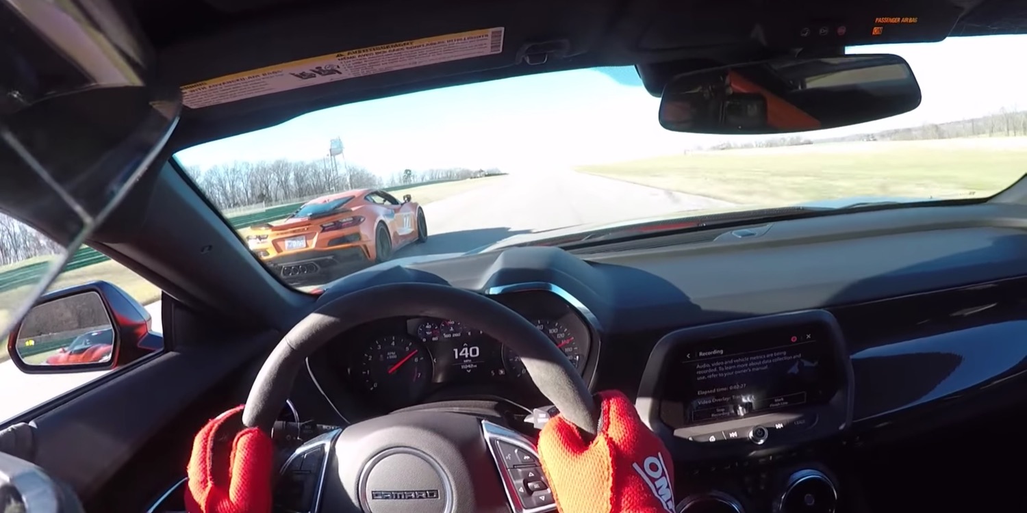 Chevy Camaro ZL1 vs C7 Corvette ZR1 vs C8 Z06 On The Track