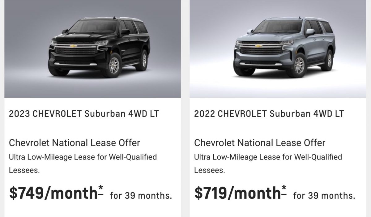 Chevy Suburban Lease Available Nationwide In February 2023