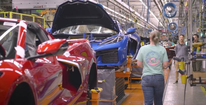 GM Bowling Green Assembly plant interior.