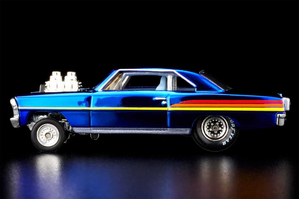 Driver's side view of the Hot Wheels '66 Chevy Nova.