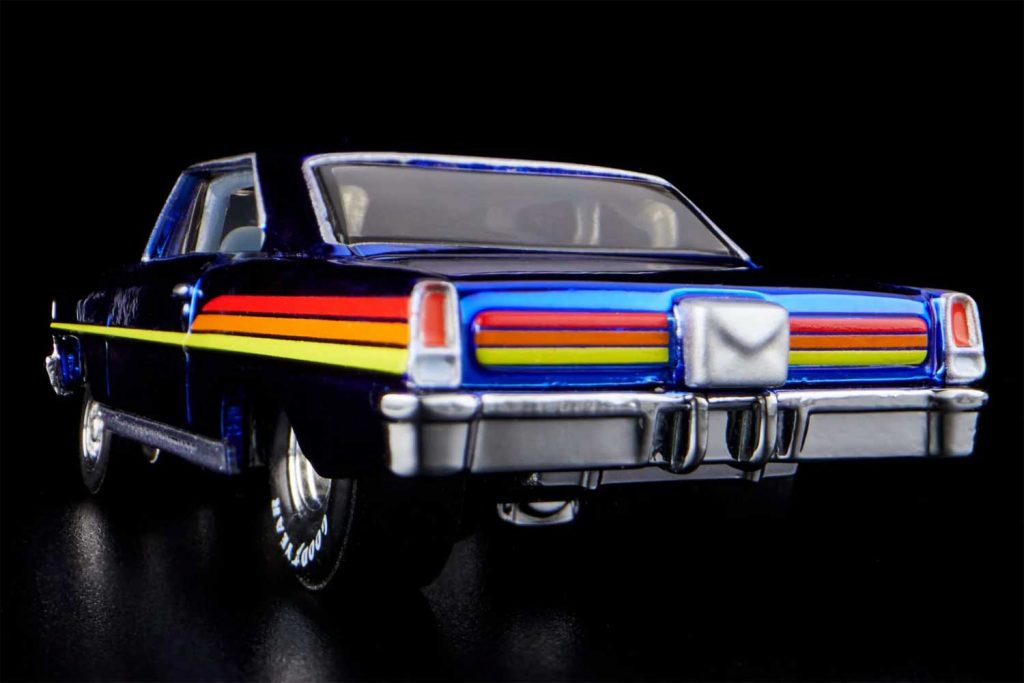 Rear view of the '66 Chevy Nova by Hot Wheels.