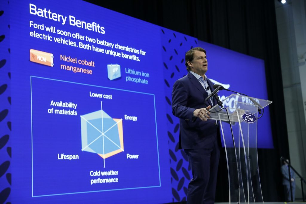 Ford Motor Company CEO Jim Farley speaks at an event earlier this year.