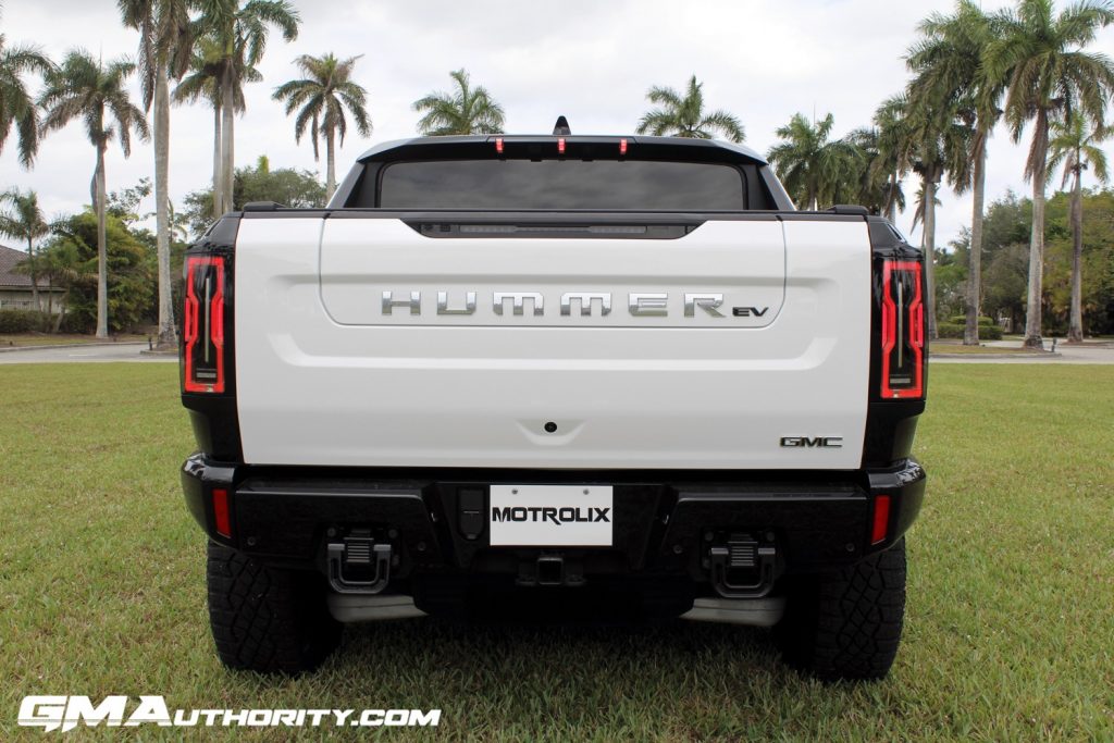 Photo of rear end of 2022 GMC Hummer EV Pickup Edition 1.